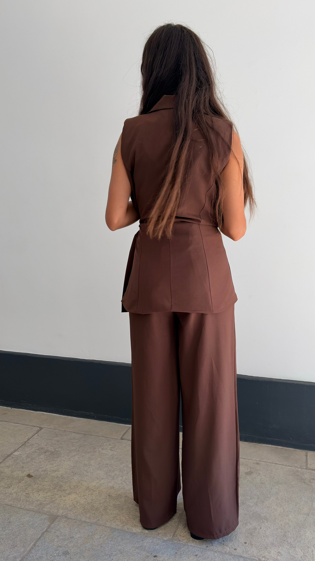Andrea Blazer Vest - Mørke Brun