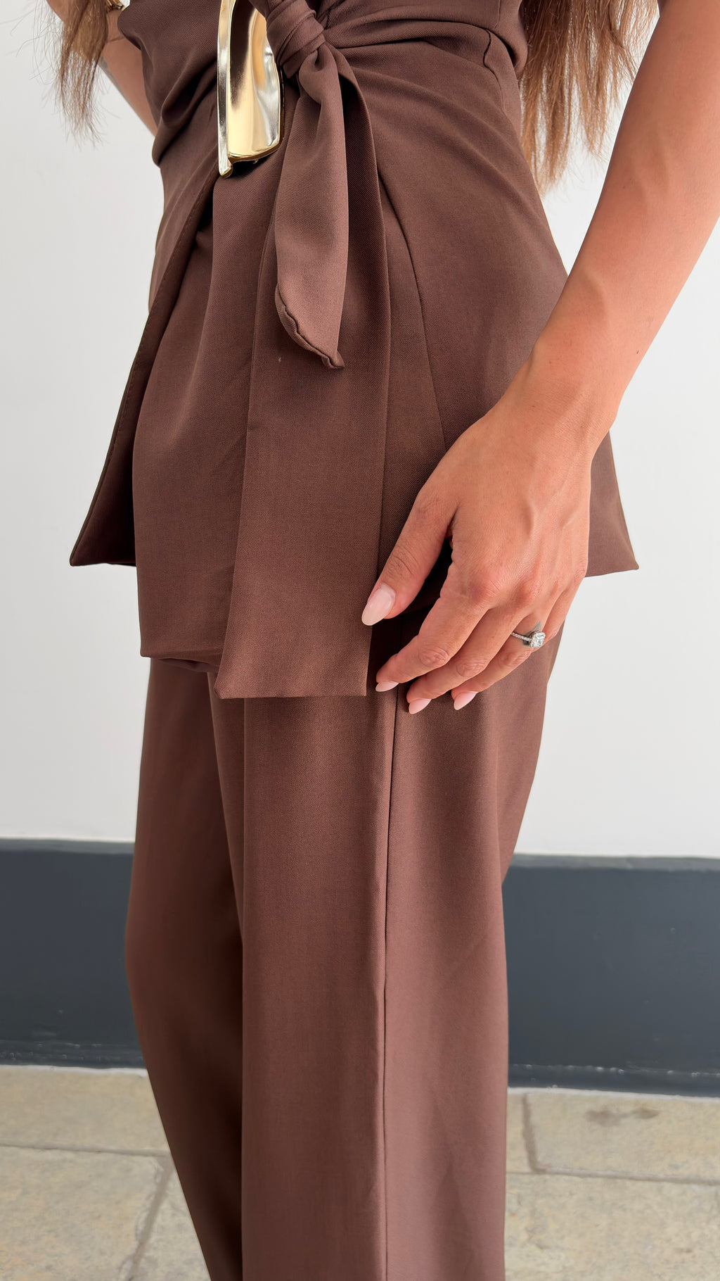 Andrea Blazer Vest - Mørke Brun
