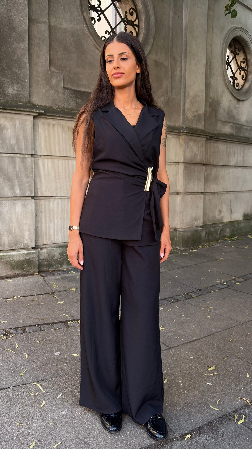 Andrea Blazer Vest - Sort